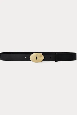 Ralph Lauren Vachetteledergürtel Polo ID mit Schnalle