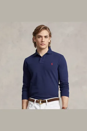 Ralph Lauren Slim-Fit Langarm-Polo aus Piqué