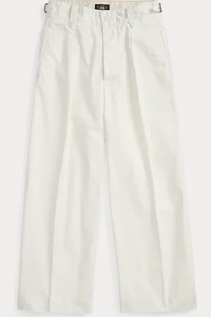 Ralph Lauren Popeline-Hose in 3/4-Länge, weites Bein