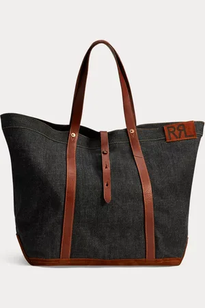 Ralph Lauren Jeanstragetasche mit Lederbesatz