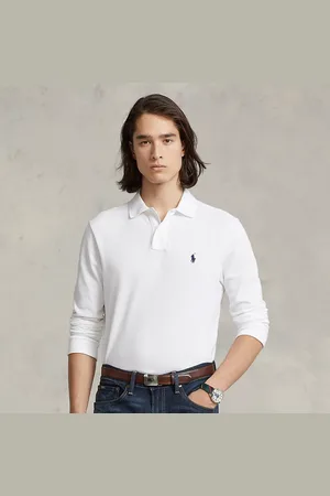 Ralph Lauren Slim-Fit Langarm-Polo aus Piqué