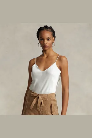 Ralph Lauren Ärmelloses Seidenoberteil