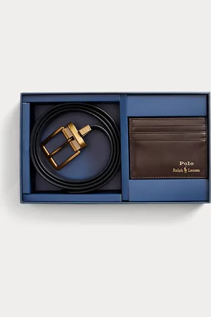 Ralph Lauren Set mit Ledergürtel und Kartenetui