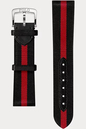 Ralph Lauren Uhrenarmband aus gestreifter Seide