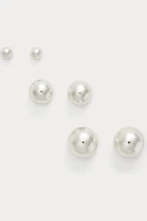 Ralph Lauren Silberfarbenes Ohrringset