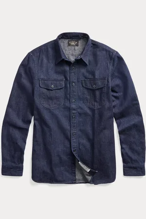 Ralph Lauren Indigoblaues Denim-Arbeitshemd