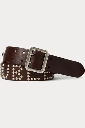 Ralph Lauren Ledergürtel mit Nietenlogo