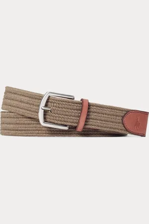 Ralph Lauren Flechtgürtel mit Lederbesatz