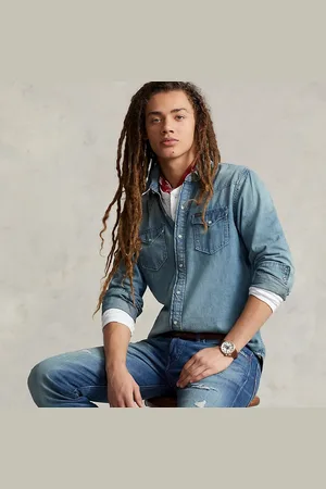 Ralph Lauren Westernhemd aus Flammgarn-Denim