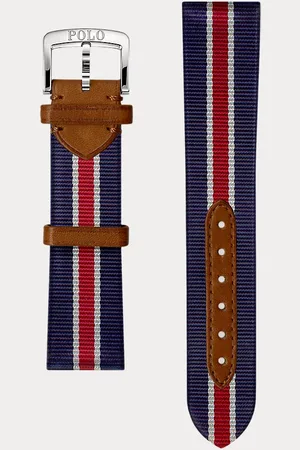 Ralph Lauren Uhrenarmband aus gestreifter Seide