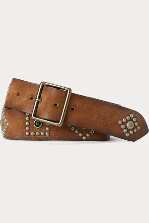 Ralph Lauren Rauledergürtel mit Nieten