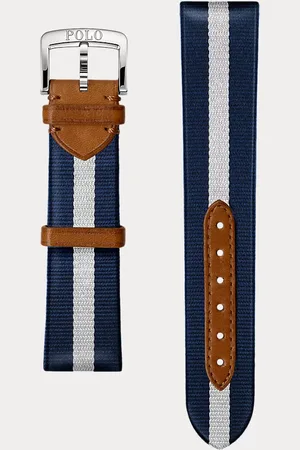 Ralph Lauren Uhrenarmband aus gestreifter Seide