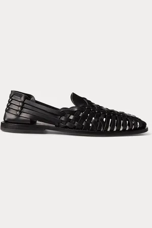 Ralph Lauren Handgewebte Ledersandale