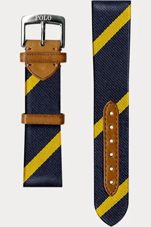 Ralph Lauren Uhrenarmband aus gestreifter Seide