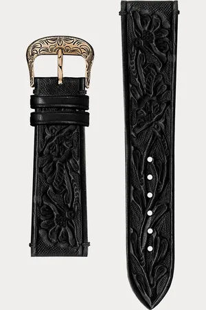 Ralph Lauren Uhrenarmband aus geprägtem Kalbsleder
