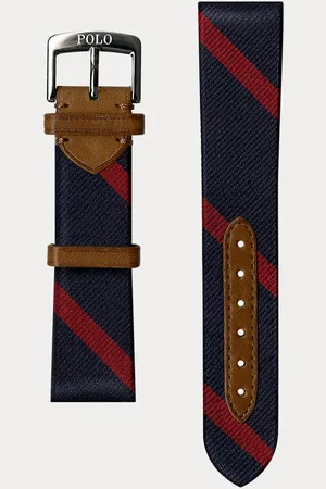 Ralph Lauren Uhrenarmband aus gestreifter Seide