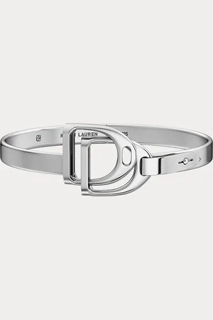 Ralph Lauren Silberarmreif mit zwei Steigbügeln