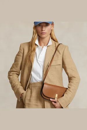 Ralph Lauren Mittelgroße Clutch Polo ID aus Leder