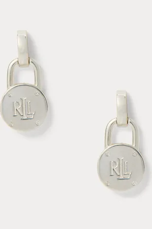 Ralph Lauren Vorhängeschloss-Hängeohrringe aus Silber