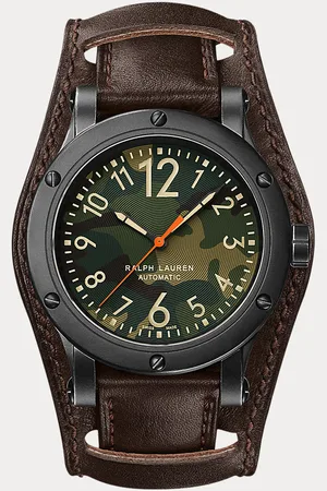Ralph Lauren 42 MM Uhr aus Stahl in Antik-Optik