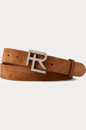 Ralph Lauren Kalbswildledergürtel mit RL-Schnalle