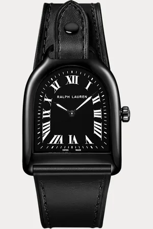Ralph Lauren Kleine Stahluhr mit schwarzem Finish