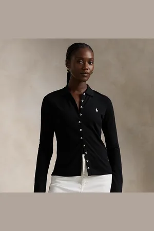 Ralph Lauren Langärmliges Poloshirt mit Knopfleiste