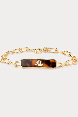 Ralph Lauren Vergoldetes Armband mit Schildpatt-Logo