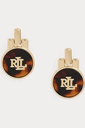 Ralph Lauren Goldbeschichtete Schildpatt-Ohrstecker