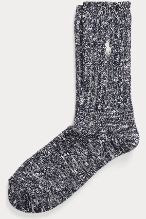Ralph Lauren Naturmelierte Crew-Socken mit Pony