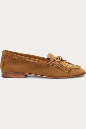 Ralph Lauren Wildleder-Loafer mit Fransenbesatz
