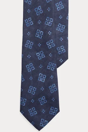 Ralph Lauren Leinenkrawatte mit geometrischem Muster