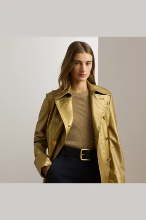 Ralph Lauren Caban aus Metallic-Lammleder