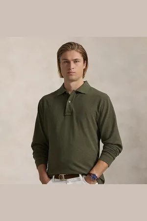 Ralph Lauren Große Größen - Langärmliges Piqué-Poloshirt