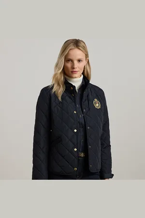 Ralph Lauren Kurzgrößen - Steppjacke mit Wappenaufnäher