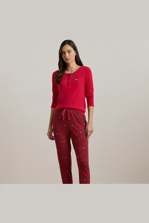 Ralph Lauren Karo-Pyjama mit Jogginghose und Terrier