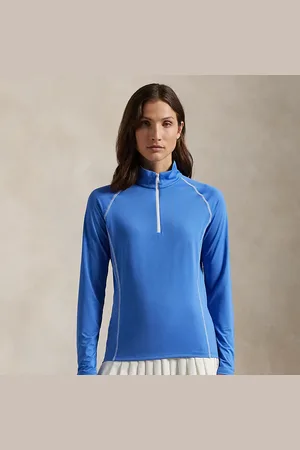 Ralph Lauren Jerseypullover mit Viertelreißverschluss