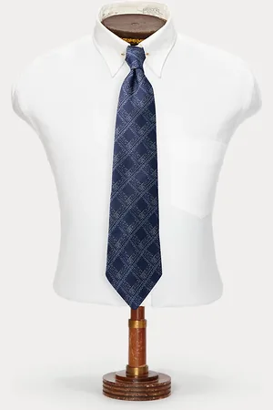 Ralph Lauren Karierte Krawatte aus Seidenjacquard