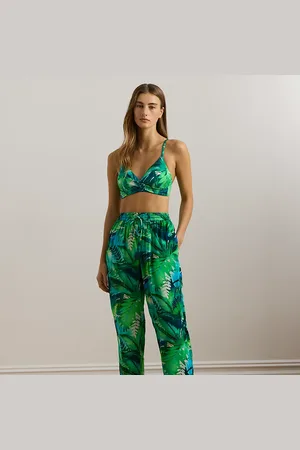 Ralph Lauren Weite Hose mit Palmwedeldruck