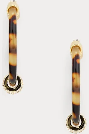 Ralph Lauren Pavé-Creolen mit Schildpatt