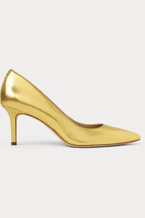 Ralph Lauren Pumps Lanette aus Metallic-Nappaleder