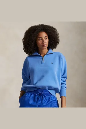 Ralph Lauren Fleecepullover mit Viertelreißverschluss