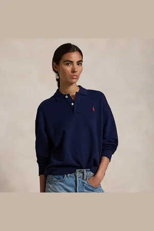 Ralph Lauren Fleecepullover mit Polokragen