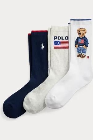 Ralph Lauren 3er-Pack Logo-Crew-Socken mit Polo Bear