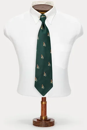 Ralph Lauren Seidenjacquard-Krawatte mit Radfahrer