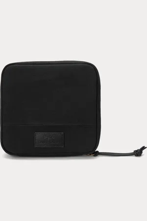 Ralph Lauren Segeltuch-Pochette mit Lederbesatz