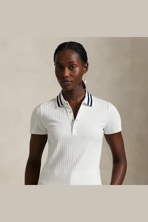 Ralph Lauren Slim-Fit geripptes Poloshirt