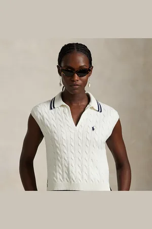 Ralph Lauren Ärmelloses Poloshirt mit Zopfmuster
