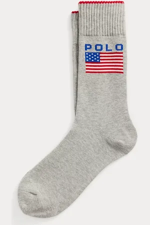 Ralph Lauren Crew-Socken mit Logo und US-Flagge
