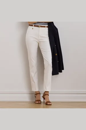 Ralph Lauren Kurzgrößen - Hose aus beidseitigem Baumwollstretch